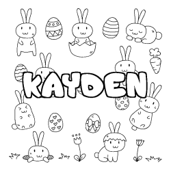 Coloración del nombre KAYDEN - decorado Pascua