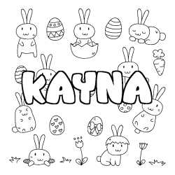 Coloración del nombre KAYNA - decorado Pascua