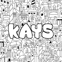 Coloración del nombre KAYS - decorado ciudad