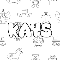 Coloración del nombre KAYS - decorado juguetes