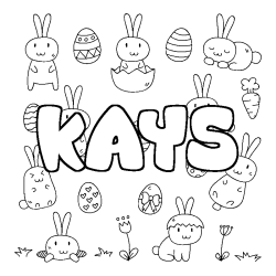 Coloración del nombre KAYS - decorado Pascua