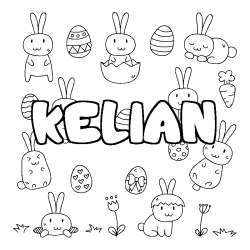 Coloración del nombre KELIAN - decorado Pascua