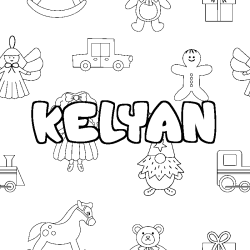 Coloración del nombre KELYAN - decorado juguetes