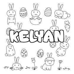 Coloración del nombre KELYAN - decorado Pascua