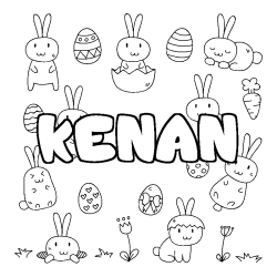 Coloración del nombre KENAN - decorado Pascua