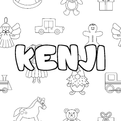 Coloración del nombre KENJI - decorado juguetes