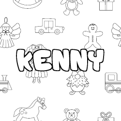 Coloración del nombre KENNY - decorado juguetes