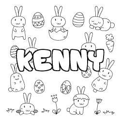 Coloración del nombre KENNY - decorado Pascua