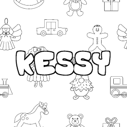 Coloración del nombre KESSY - decorado juguetes