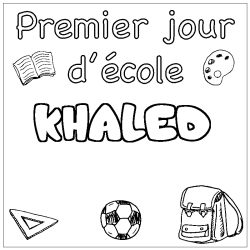 Coloración del nombre KHALED - decorado primer día de escuela