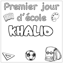 Coloración del nombre KHALID - decorado primer día de escuela