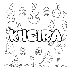 Coloración del nombre KHEIRA - decorado Pascua