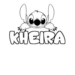 Coloración del nombre KHEIRA - decorado Stitch