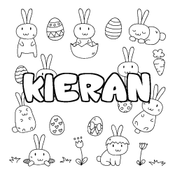 Coloración del nombre KIERAN - decorado Pascua