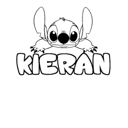 Coloración del nombre KIERAN - decorado Stitch