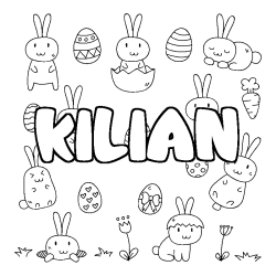 Coloración del nombre KILIAN - decorado Pascua