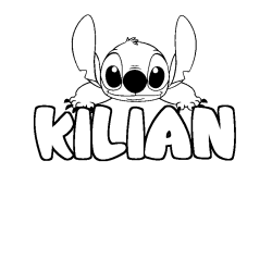 Coloración del nombre KILIAN - decorado Stitch