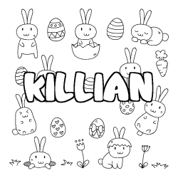 Coloración del nombre KILLIAN - decorado Pascua