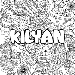 Coloración del nombre KILYAN - decorado mandala de frutas