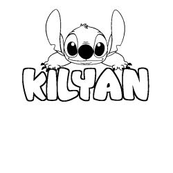 Coloración del nombre KILYAN - decorado Stitch