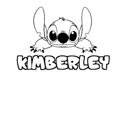 Coloración del nombre KIMBERLEY - decorado Stitch