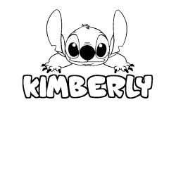 Coloración del nombre KIMBERLY - decorado Stitch