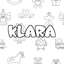 Coloración del nombre KLARA - decorado juguetes