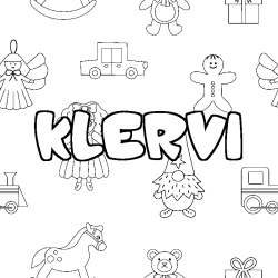 Coloración del nombre KLERVI - decorado juguetes