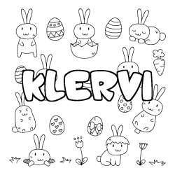 Coloración del nombre KLERVI - decorado Pascua