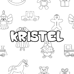 Coloración del nombre KRISTEL - decorado juguetes