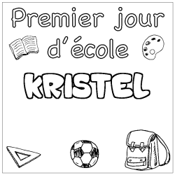 Coloración del nombre KRISTEL - decorado primer día de escuela