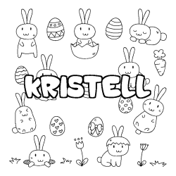 Coloración del nombre KRISTELL - decorado Pascua