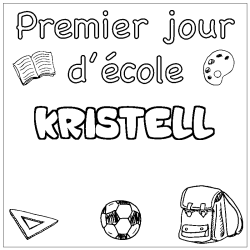 Coloración del nombre KRISTELL - decorado primer día de escuela