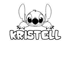 Coloración del nombre KRISTELL - decorado Stitch