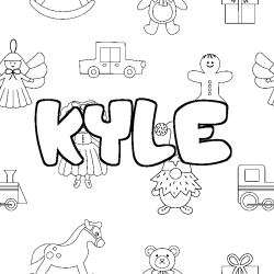 Coloración del nombre KYLE - decorado juguetes