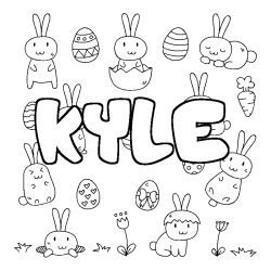 Coloración del nombre KYLE - decorado Pascua