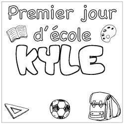 Coloración del nombre KYLE - decorado primer día de escuela