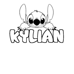 Coloración del nombre KYLIAN - decorado Stitch