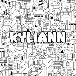 Coloración del nombre KYLIANN - decorado ciudad