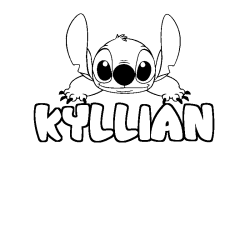 Coloración del nombre KYLLIAN - decorado Stitch