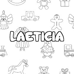 Dibujo para colorear LAETICIA - decorado juguetes