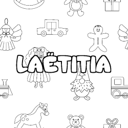 Dibujo para colorear LA&Euml;TITIA - decorado juguetes