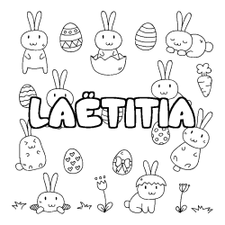 Dibujo para colorear LA&Euml;TITIA - decorado Pascua