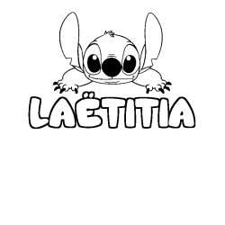 Dibujo para colorear LA&Euml;TITIA - decorado Stitch