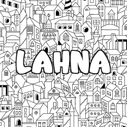 Dibujo para colorear LAHNA - decorado ciudad