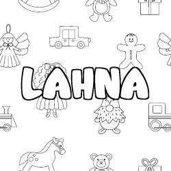 Coloración del nombre LAHNA - decorado juguetes