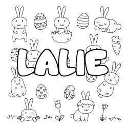 Dibujo para colorear LALIE - decorado Pascua