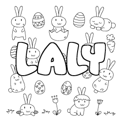 Dibujo para colorear LALY - decorado Pascua