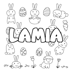 Dibujo para colorear LAMIA - decorado Pascua