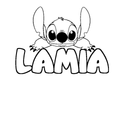 Dibujo para colorear LAMIA - decorado Stitch